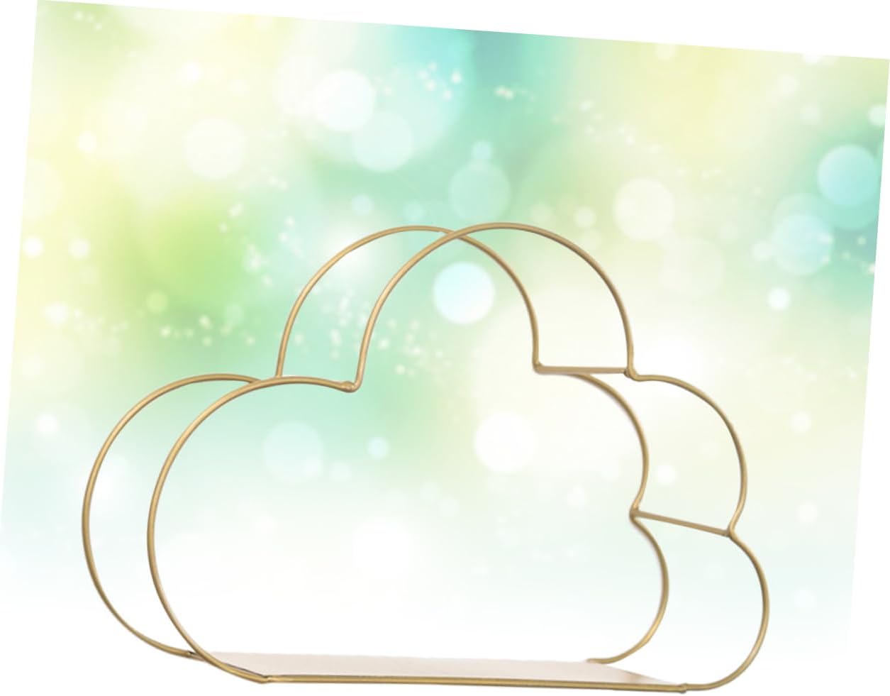 Cabilock Modern Cloud Shaped Shelf for Home Office Metal Wire Book Rack Magazine Holder Rack Desk Organizer