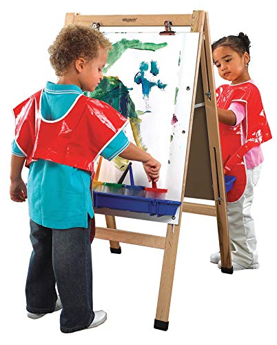 Childcraft Caballete ajustable doble, paneles de borrado en seco, 23-3/4 x 44-1/2 pulgadas