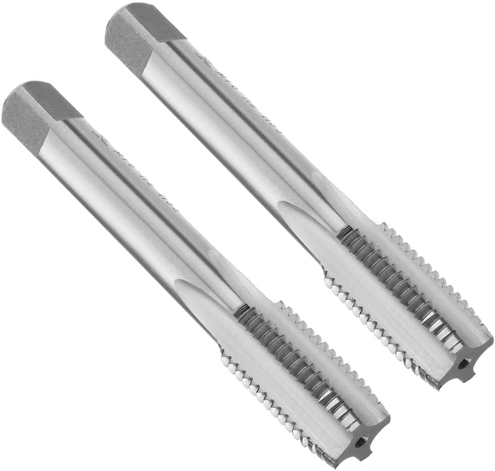 Auniwaig Machine Taps M1.6x0.35mm Pitch Spiral Flute Tap Uncoated HSS for Tthreading Machine and Electric Drills 2PCS