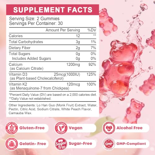 JIANKYTZ Calcium Citrate Gummies for Women 50+