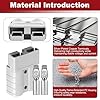 8Pcs 50A 24V/600V Battery Quick Connector for Anderson Powerpole, 50 Amp Quick Disconnect Connection Modular Plug Copper Terminal for 6-12AWG AC/DC Vehicle Forklifts Trailer Electric Power Tool (Grey) #3