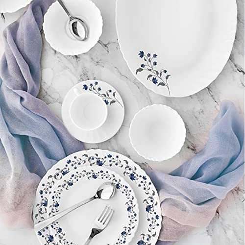 Image of Cello Opalware Imperial Vinea Opalware Dinner Set, 27 Pieces, White