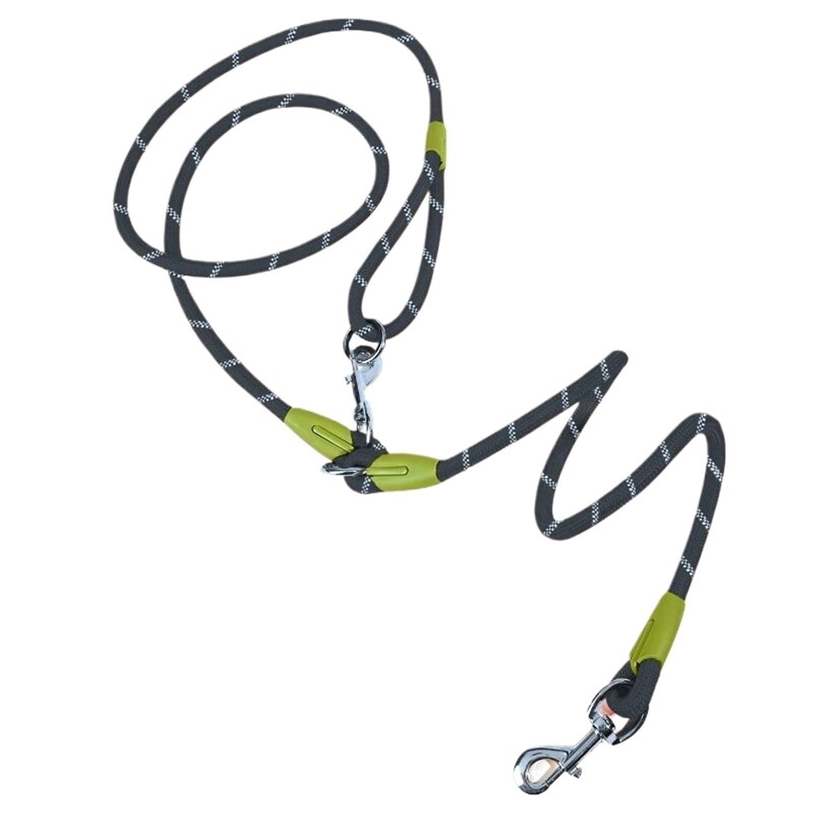 Correa Perro para Correr Cadena de tracción de Nailon for Perros pequeños y Grandes.(Black)