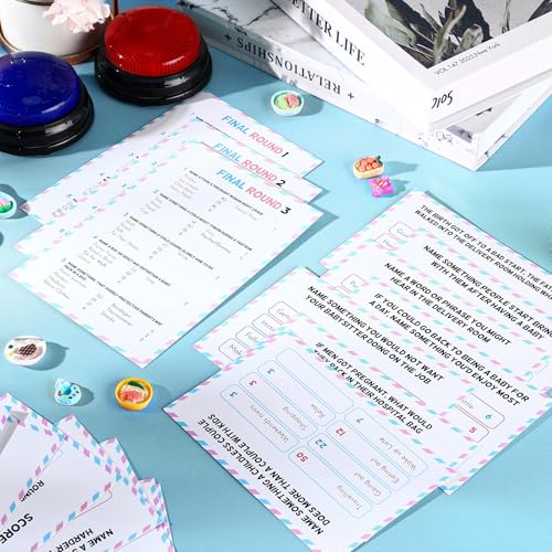 Juego Trivia Baby Shower con Buzzers y Tarjetas miniatura 4