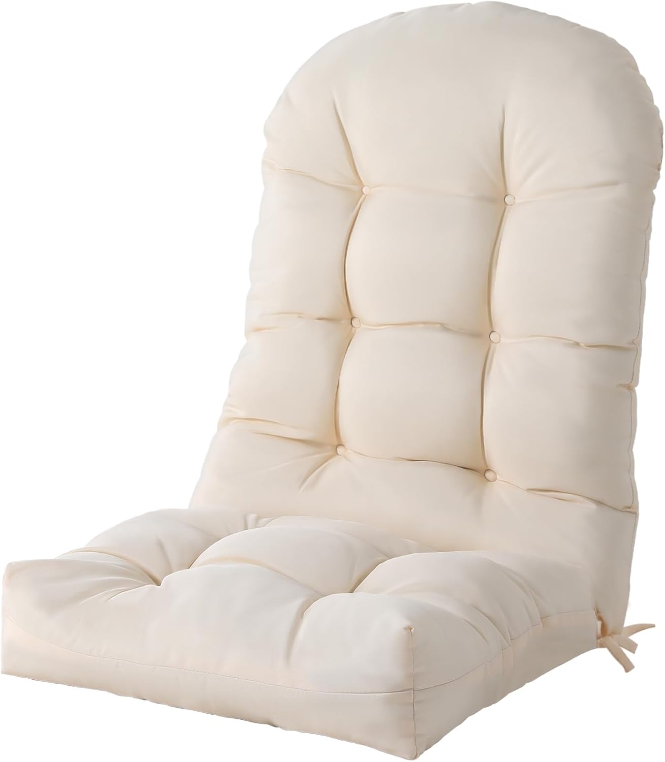 Adirondack Chair Cushion, High Back Patio Chair Cushions, Premium Pads Cushions with Non-Slip Ties,Waterproof and Fade-Resistant Thickened Cushion for Indoor and Outdoor, Beige