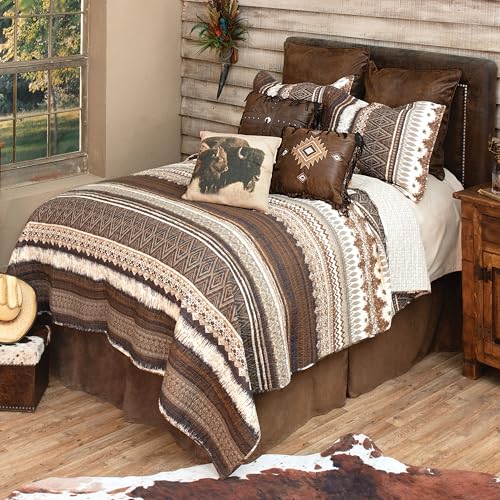 BLACK FOREST DECOR Southwest Mocha King Quilt Set - 100%