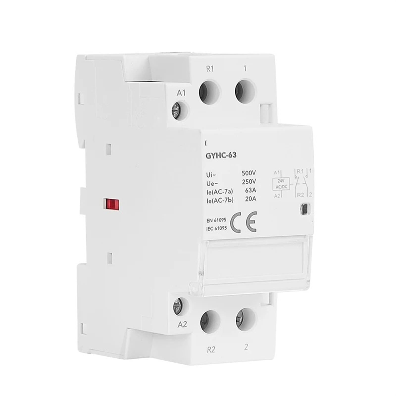 Contacteur rail Din BAWHO 2P 63A 220V 2NC bobine DC24V automatique