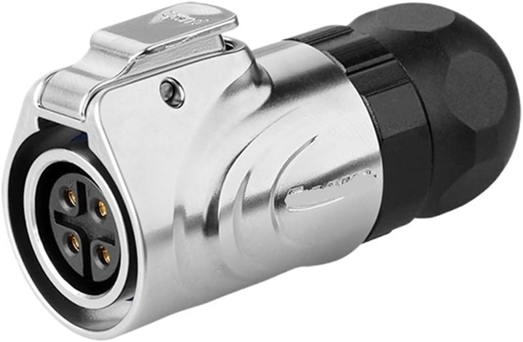 LP16 4-pin connector female male metal flange box installation aviation socket(Female plug)