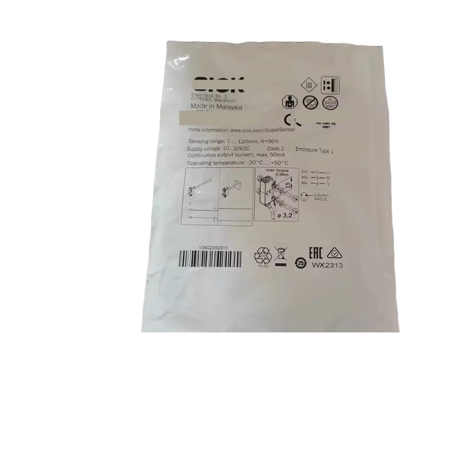 Sensor fotoeléctrico difuso GTB2S-P1451 con supresión de Fondo for Equipos industriales