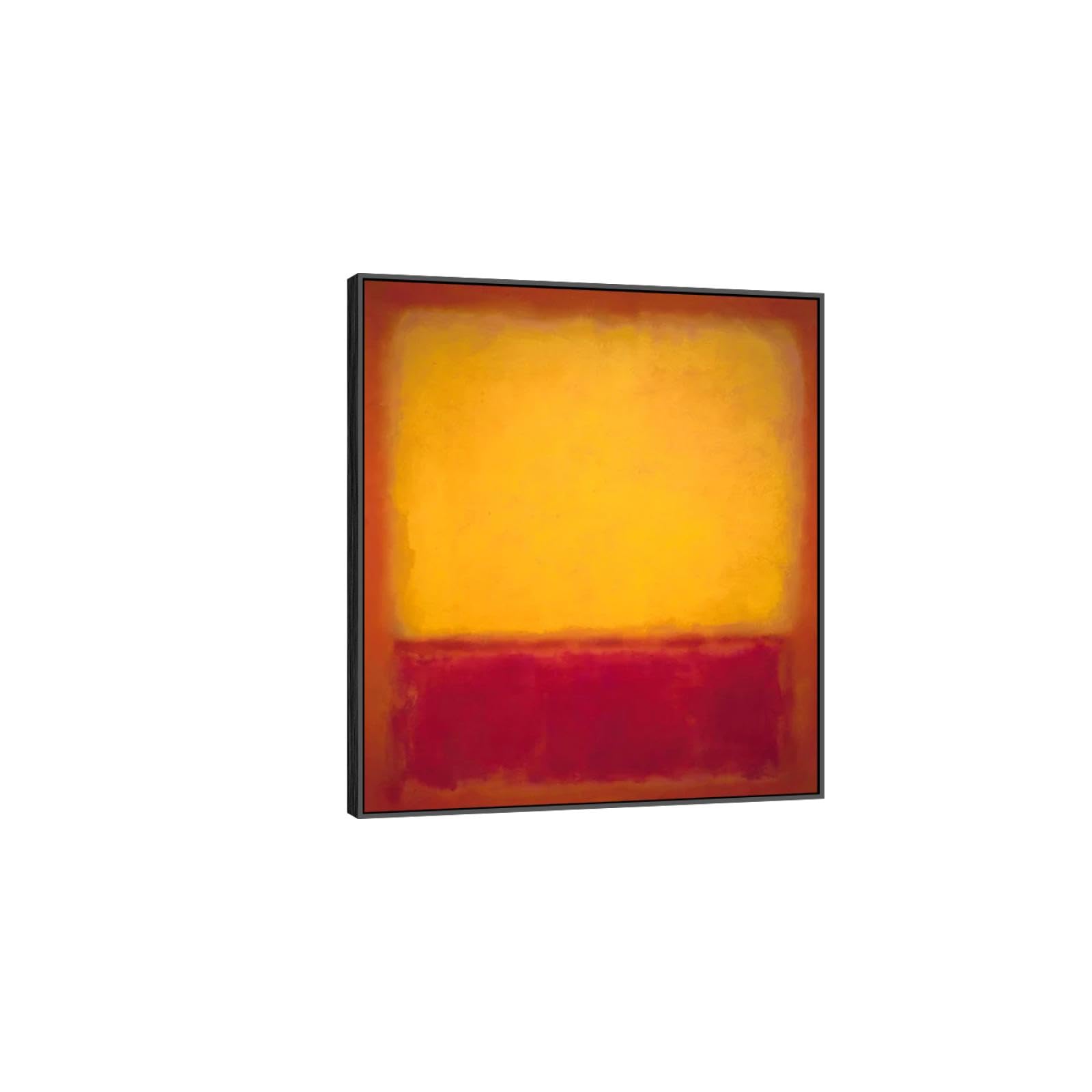 Gjryhxt Black Frame Mark Rothko Canvas Wall Art Framed Painting: Yellow Over Purple. Famous Wall Art Picture. Reproduction Print On Canvas. Decor Poster For Living Room 60X70cm(23.6X27.6inch)