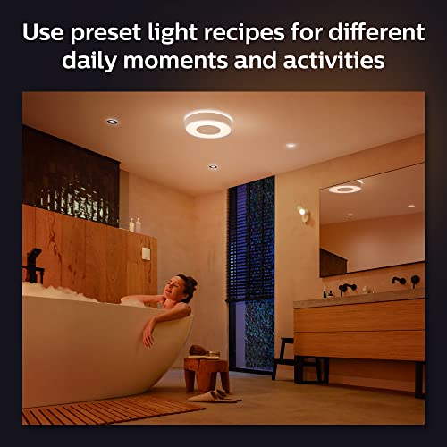 Philips Hue Xamento Colour Smart LED Ceiling Bathroom Light Medium - Image 6
