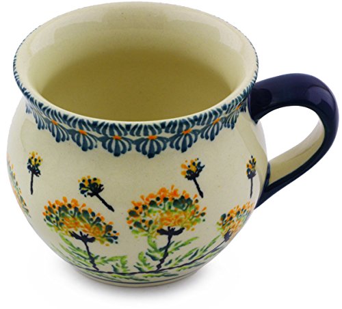 Taza polaca artesanal corazón 10 oz rojo floral miniatura 2