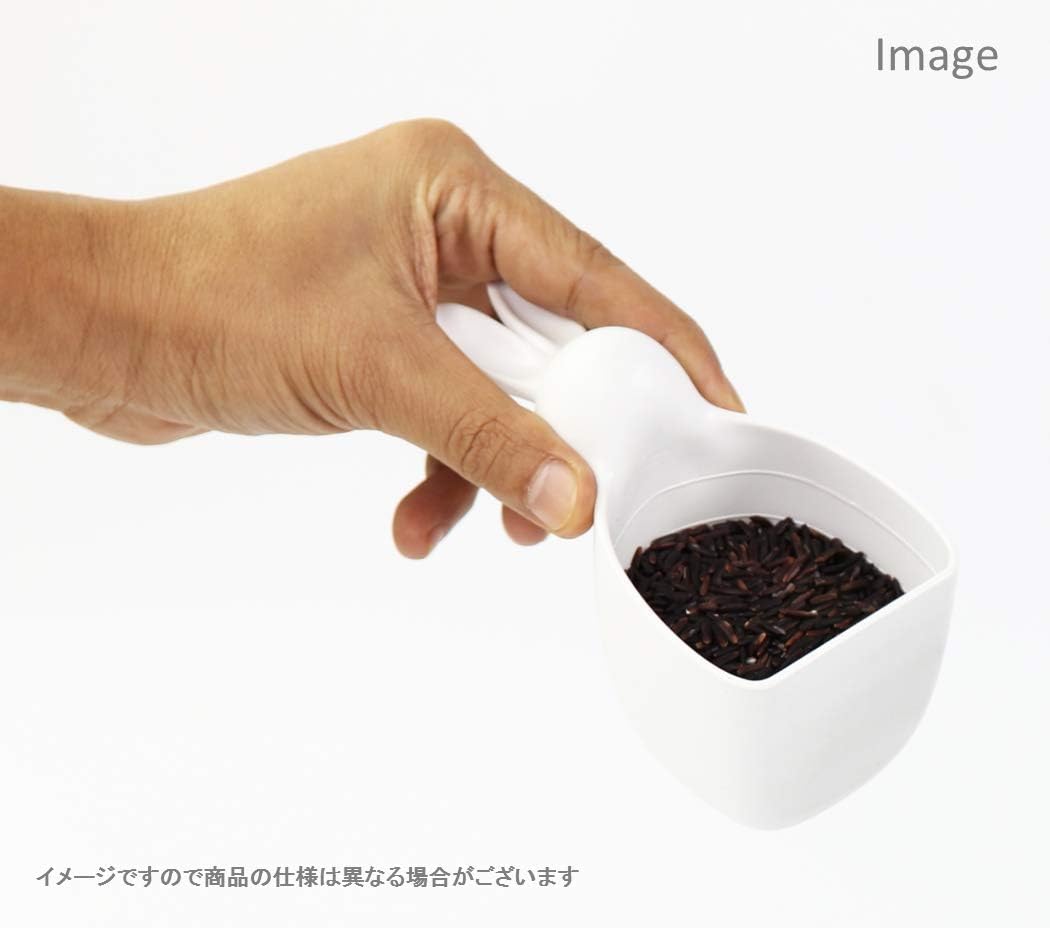 Quory 521714400 Rice Lightweight Cup, Measuring Cup, 6.1 fl oz (180 ml), With Graduations, Scandinavian, Rice Scoop, Rabbit, White, 2.8 x 2.6 x 5.3 inches (7 x 6.5 x 13.5 cm)