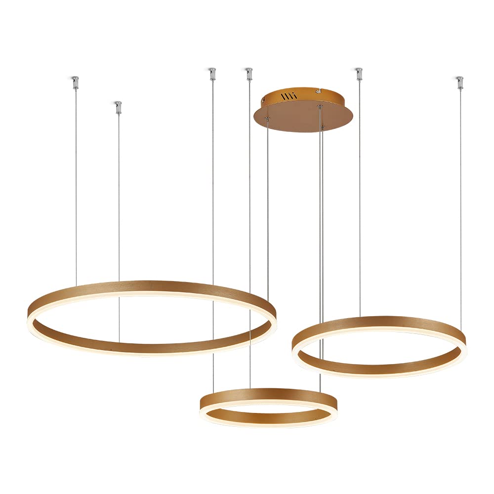 Moderne LED Hängelampe Dimmbar, 68W Wellenförmige Pendelleuc
