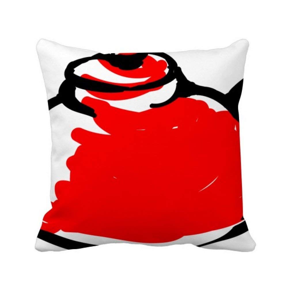 Coussin motif théière chinoise 40x40 cm idéal pour décoration de canapé salon