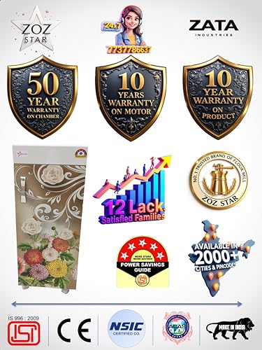 Image of ZOZ STAR Flour Mill Machine, Atta chakki, Domestic Aata Maker, Ghar Ghanti, Heavy Duty (Grandwheel Chamber), Power Saving Feature Added Table top 1 HP Warranty 10 Years T749