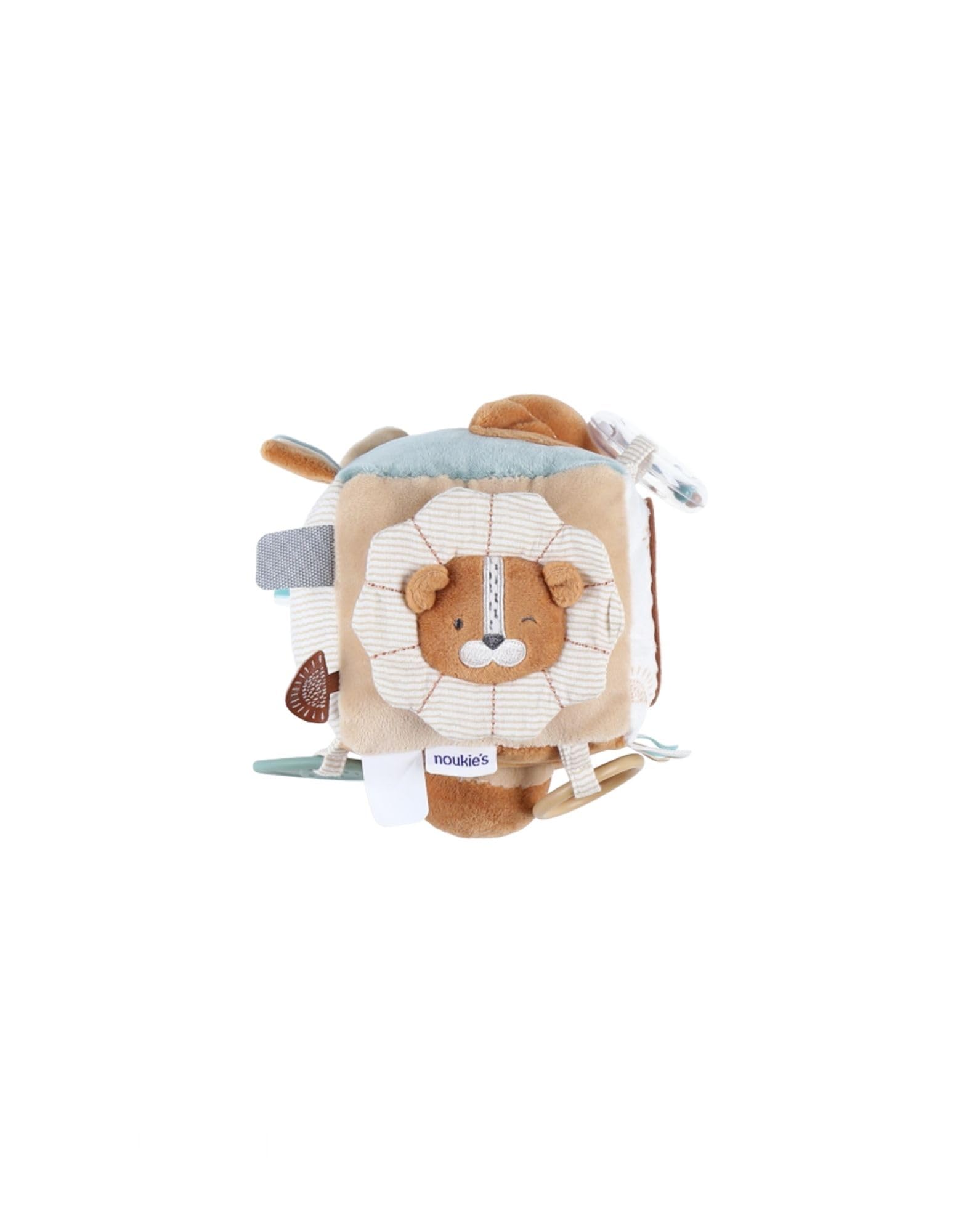 NOUKIE'S - Cube d'activités pour bébé - Jouet d'éveil - Caramel - Babou & Kendi - Cadeau naissance