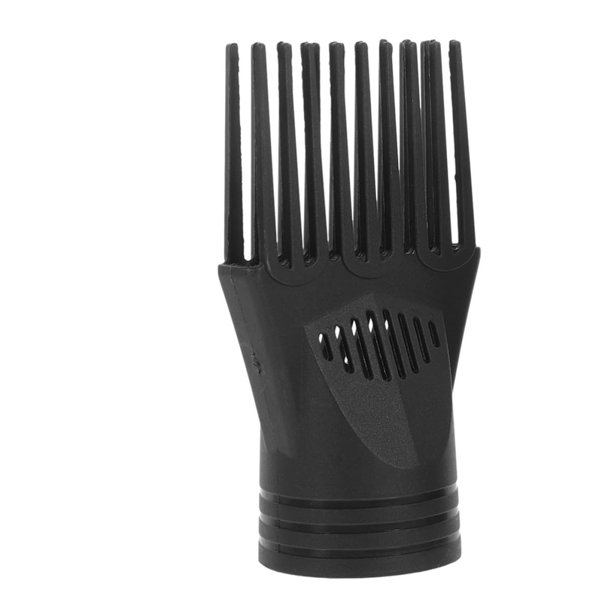 jojofuny Universal Hair Dryer Nozzle Comb Attachment Black Plastic Heat-resistant Concentrator Nozzle with Even Heat Distribution for Everyday Hair Styling and Detangling