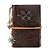 Journal en cuir ordinateur portable, carnet à spirales rechargeable HGHC rechargeable Journal de voyage en relief classique avec pages vierges et pendentifs vintage 18.5 * 13CM