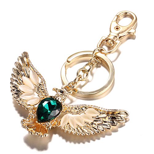 Preisvergleich Produktbild GMTEXTILES Eagle Keychain Flying Carving Anhänger Strass Crystal Wallet Bag Auto Schlüsselbund Freundin Gutes Geschenk