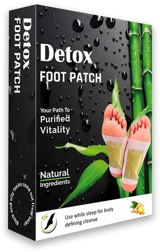 Skylike Bamboo Foot Patches Detox Foot patches 20 pads, Cleansing Toxin Remover Foot Pads, Pain Relief,Stress Relief Sleep Patch for Detoxification, For Men & Women Fridge Storage Boxes (20)