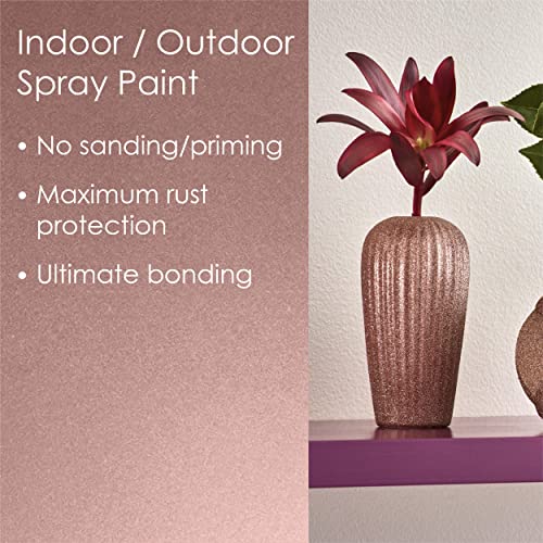 Image of Krylon Fusion All-In-One Adhesive Spray Paint for Indoor /Outdoor Use, 12 oz, Rose Gold
