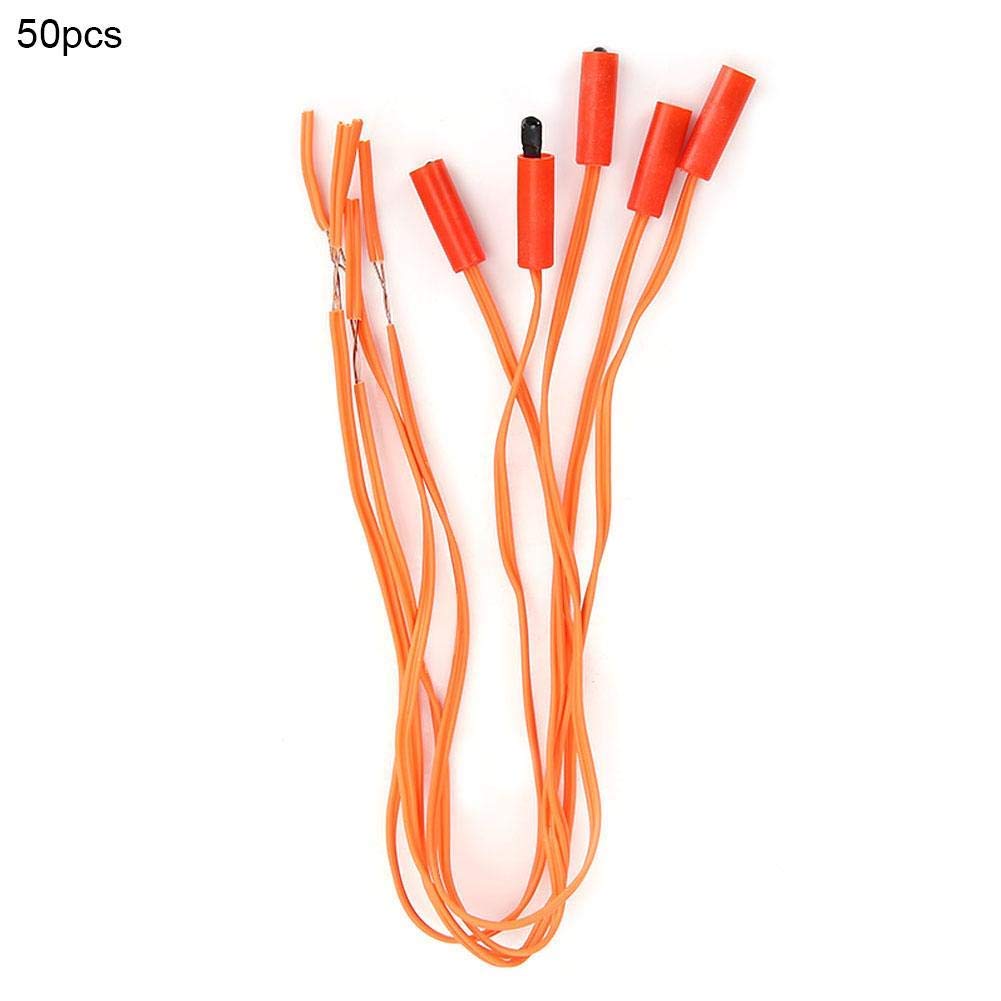 Nikou Kabel zapłonnika - 50 szt., 30 cm, 100 cm, 200 cm, 300 cm, przenośny bezprzewodowy pilot zdalnego sterowania, elektroniczny kabel do fajerwerków, odporność na zużycie (30 cm)