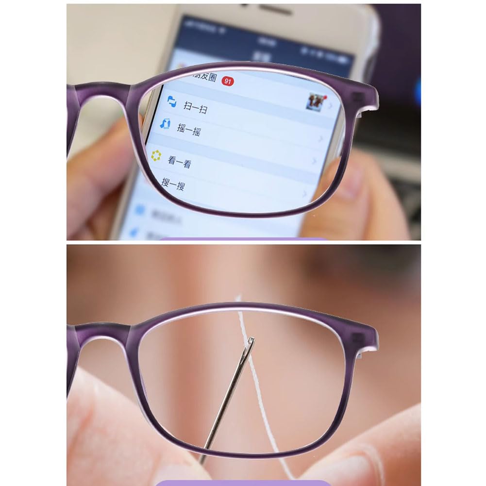 JIETIAN Gafas de Lectura HD Anti luz Azul para Mujer, monturas TR de Moda 1,56 Lente de Resina asférica Gafas,01,+1.75