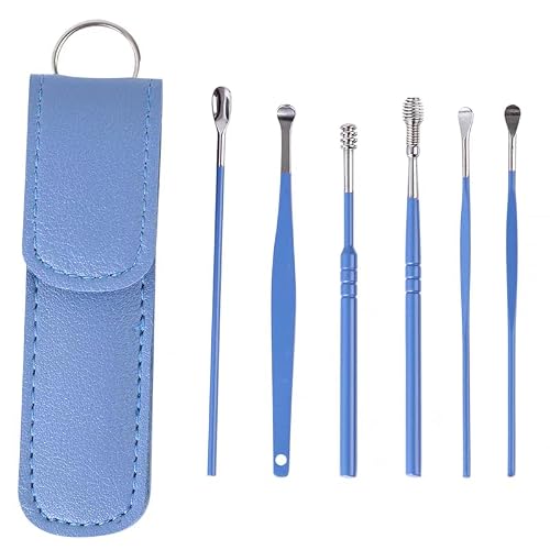 18 Pcs Ear Wax Removal Kit- Ear Cleaner Tool Stainless Steel- Portable Spiral Cleaning Tools with Storage Box for Adults (18 Pcs)