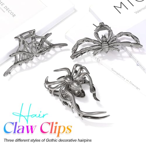 Pinzas para cabello metálicas negras CAKURE 3 piezas miniatura 2