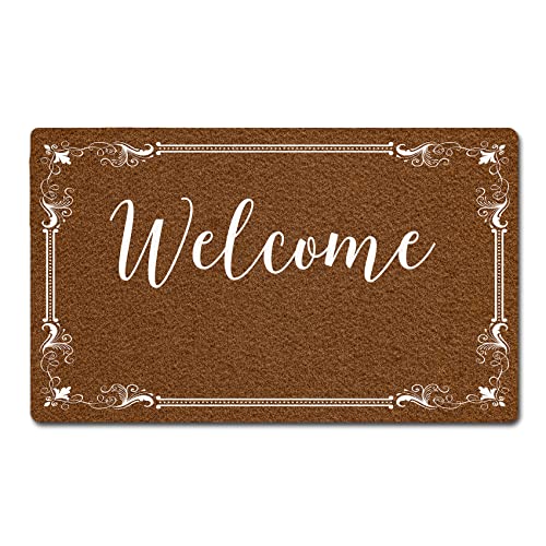Msmr Funny Doormat Flower Frame Custom Personalized Your Family Name Door Mat Monogrammed Welcome Mat Indoor Outdoor Front Entrance Floor Mat Durable Non Slip Rubber Backing Rug #TOP5