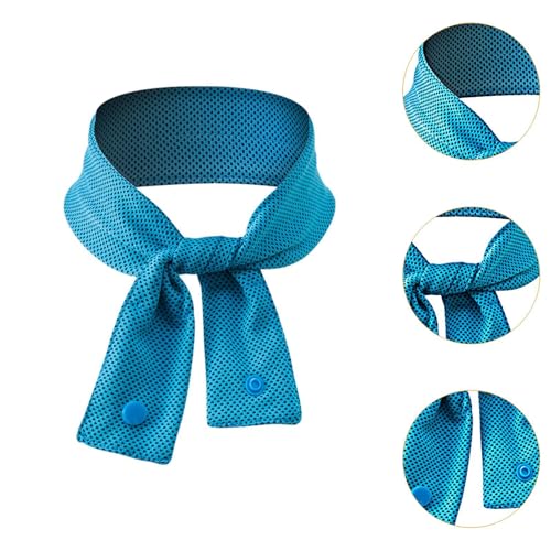 Ice Cool Scarf Summer Cooling Neck Wrap for Running Cycling Camping Men Women, 1 Piece 5cmx67cm/1.97inchx26.38inch- Blue2