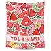 Custom Watermelon Blanket Gift - 50x60 Inches Cute Blankets for Girls & Boys - Red Soft Fuzzy Throw for Couch, Office