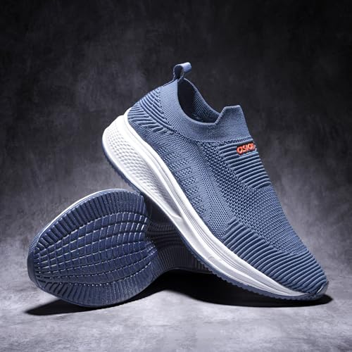 Image of ASIAN Storm-42 Men's Walking Shoes with Breathable Knit Shoe, Lightweight Cushioned Sole, Soft Sock-Like Fit, Flexible Slip Ons with Without Laces Comfort & Steady Grip | Ideal, Office & Travel