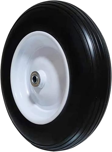 Carretilla de ajuste universal que nunca se aplana (banda de rodadura acanalada, color negro)