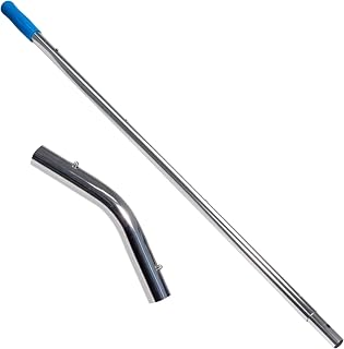 Salty Captain Boat Brush Pole with 45° Angle Head – Telescopic Stainless Steel Pole (4ft to 6.5ft) – Ideal for Cleaning Decks & Hulls – Durable, Versatile & Compatible with Multiple Attachments