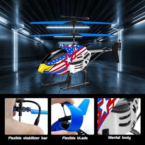 Remote Control Helicopter, RC Flying Toys for 6 7 8 9 Teens Years Old Boys Girls Birthday, 3.5 Channel RC Helicopter with Gyro for Kids Adults Beginner Flying Stabilizer Indoor-Eagle