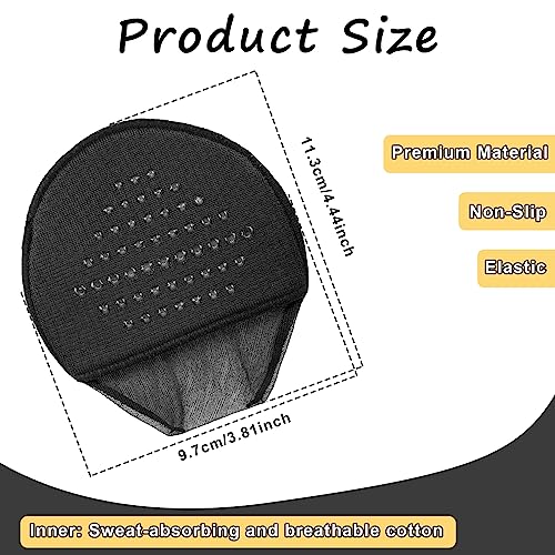 Toe Topper Socks for Women, 10 Pairs Reusable Half Socks with Padding Cushion and Non-Slip No Show Grip, Shoe Toe Protector for High Heels, size 6-93