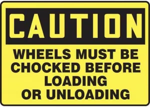 OSHA CAUTION SAFETY SIGN WHEELS MUST, Mfr: MVHR693XP-A