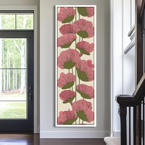 Toile haute et fine moderne de 40 x 120 cm pour décorer un hall d'entree ou un couloir