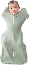 Love To Dream Swaddle UP, Baby Sleep Sack, Twin Zipper for Easy Diaper Changes, Arms UP Position, Hip-Healthy, Lightweight & Breathable, Sleeping Bag, Moderates Ideal Temps 24-27°C, 3-6 Months, Olive