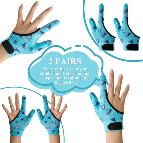 Image of 4pcs Thumb Sucking Guard Gloves Kids Anti Thumb Sucking Glove Chewy Compression Thumb Sucking Stop Nail Biting Finger Biting Glove for Kids Thumb Guard for Ages 5-12