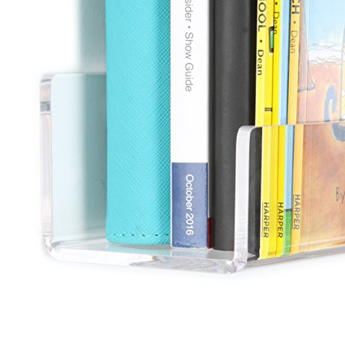 Niubee Acrylic 2 Packs Invisible Floating Bookshelves 24 Inches,Kids Clear Wall Bookshelves Display Book Shelf,50% Thicker With Free Screwdriver #TOP1