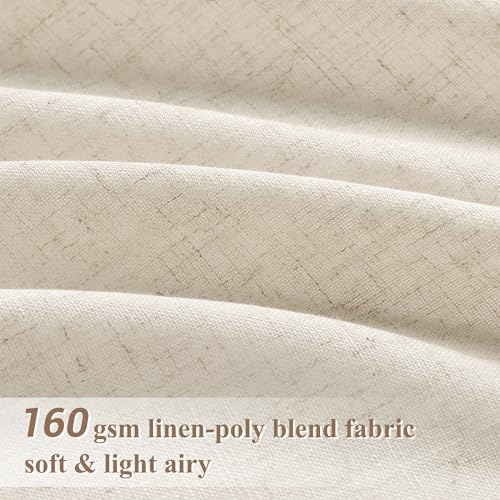 Image of Joywell Linen Curtains 40x90 Inches Long for Living Room Linen