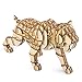 Rolife Build Your Own 3D Wooden Assembly Puzzle Wood Craft Kit Saber Toothed Tiger Model Gifts for Kids and Adults