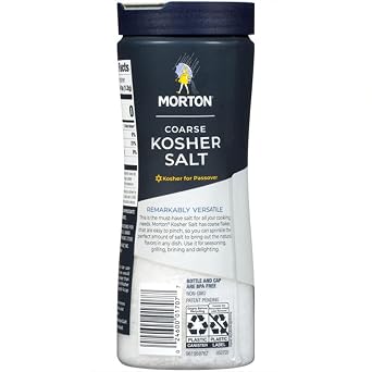 Morton Kosher Salt, Coarse (16 oz), 6-Pack,Ideal for Cooking & Baking