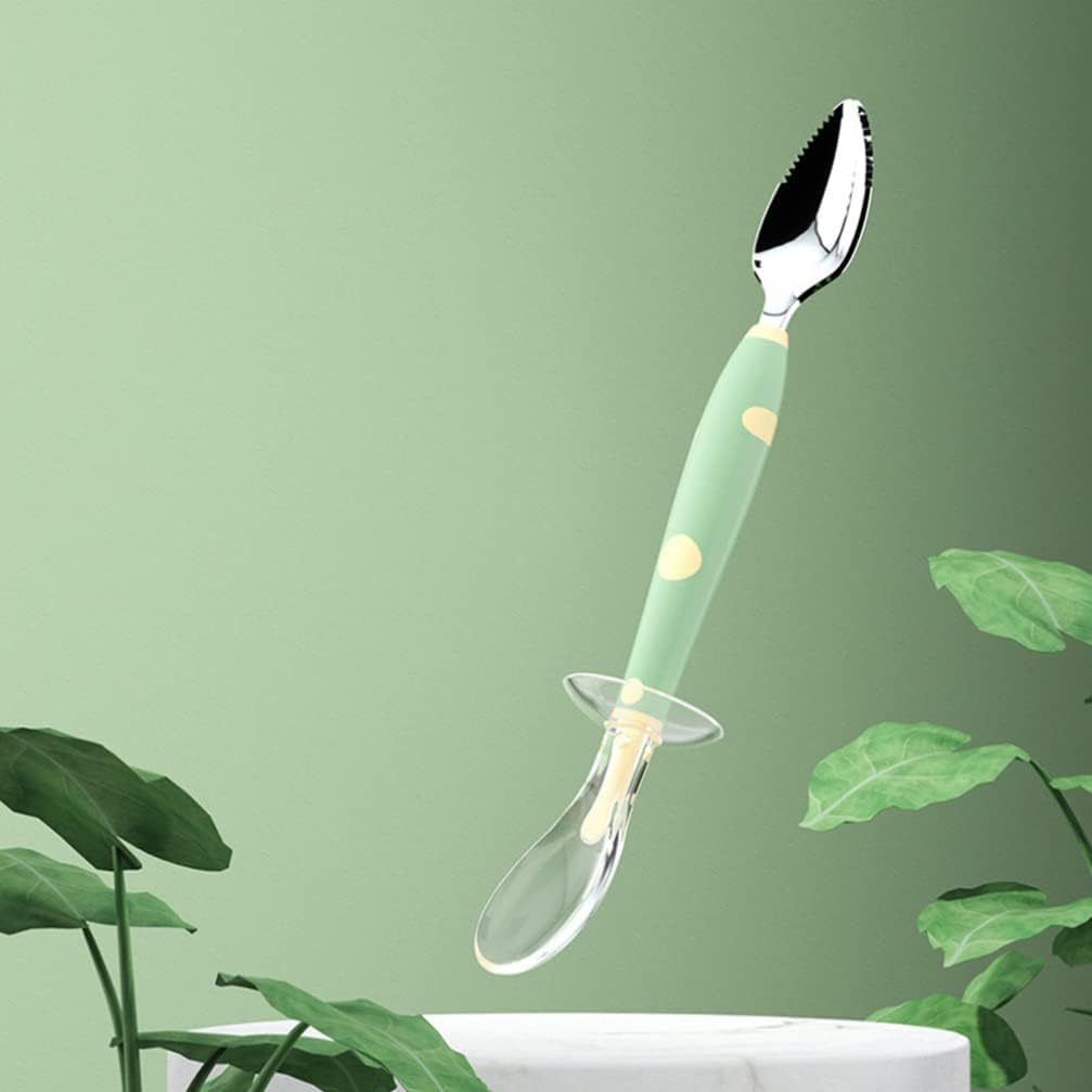 Toddmomy Grapefruit Spoons Half Serrated Citrus Fruit Vintage Dessert Spoons Serrated Spoon Baby Food Tableware for Kitchen