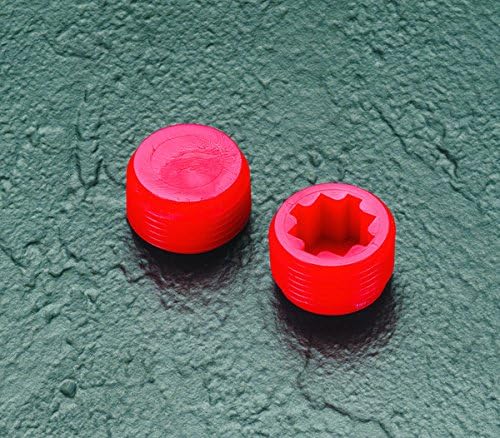 Tapón roscado de plástico 3/4 NPT accesorio tubería P-68V Caplugs PE-HD rojo 5
