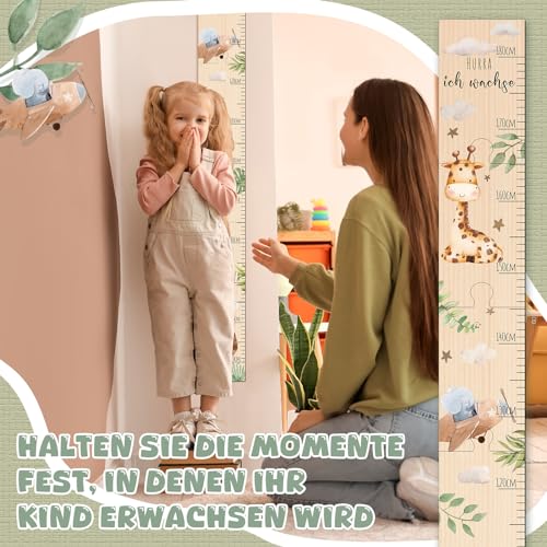 Tableau de mesures pour bébé toise en bois murale enfant - 6