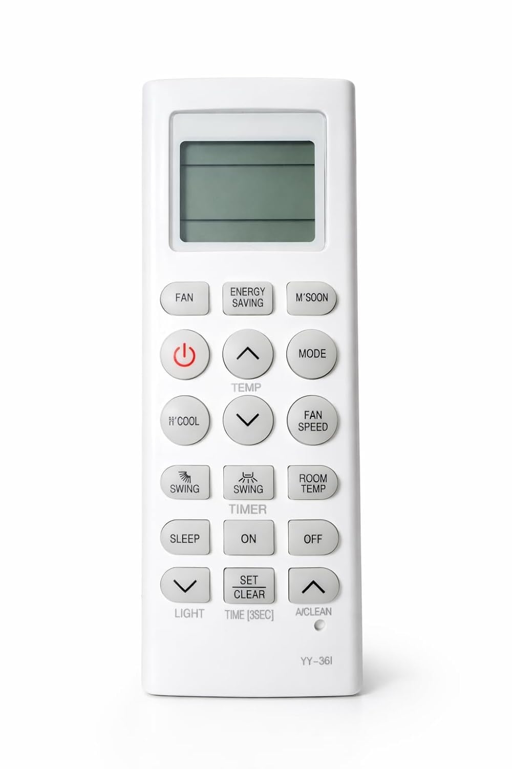 Universal AC Remote Control Compatible with LG Window Air Conditioner 1 Ton, 1.5 Ton and 2 Ton, Replacement Remote for LG AC Model AC-36I-image-6